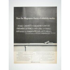 Magnavox Advertisement Print Theory Of Relativity Works 1960s Vintage ADVERT Pri